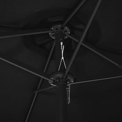 VidaXL Parasol met aluminium paal 460x270 cm zwart