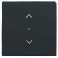 Busch-Jaeger 2CKA006220A0038 Jaloezie-schakelaar Afdekking 1-voudig Carat, free@home, Future lineair Zwart-grijs, Antraciet 1 stuk(s)