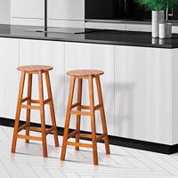 Set van 2 barkrukken gemaakt van massief acacia hardhout - thumbnail