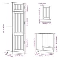 7-delige Keukenkastenset Lucca bewerkt hout wit - thumbnail