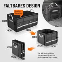 Kofferbak Organizer Tas Zwart 60x35x30cm - thumbnail