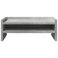 VidaXL Monitorstandaard 42x24x16 cm bewerkt hout betongrijs - thumbnail