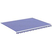 Vervangingsdoek voor luifel 4,5x3,5 m blauw en wit - thumbnail