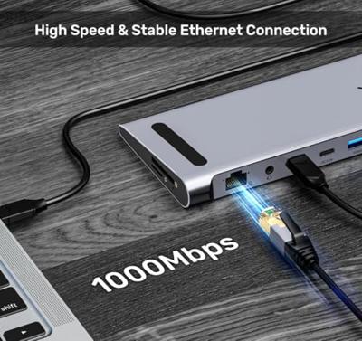 UNITEK KVM 4K, USBC, HDMI DOCKINGSTATION MET STANDAARD