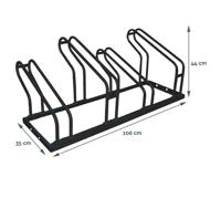 Fietsenrek BRASQ 4 fietsen BS400 zwart - thumbnail