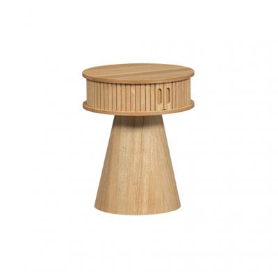 WOOOD Rond Nachtkastje 'Karri' Populierenhout, 38cm