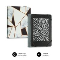 Subblim Universele beschermhoes voor e-book, marmer, zwart, compatibel met e-books tot 15,2 cm (6 inch), met elastische sluiting, ergonomisch en licht, meerkleurig - thumbnail
