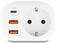 USB C + A stopcontact - thumbnail