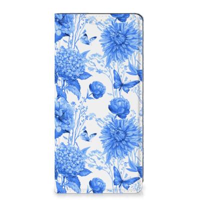 Smart Cover voor OPPO Reno8 T 4G Flowers Blue