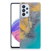 Samsung Galaxy A53 5G | TPU | Siliconen hoesje | Marble Blue Gold - thumbnail