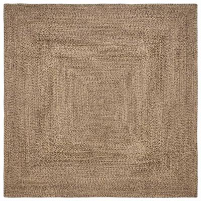 Tapijt Naturel en zwart 200 x 200 cm Jute