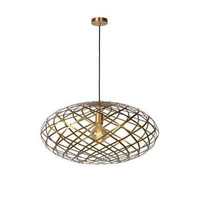 Lucide WOLFRAM - Hanglamp - Ø 65 cm - 1xE27 - Mat Goud / Messing