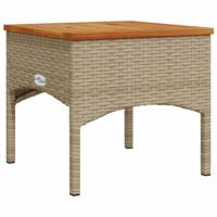 3-delige Loungeset met kussens poly rattan beige - thumbnail