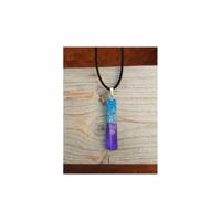 Orgonite Hanger Staafvormig Blauw/ Paars - thumbnail