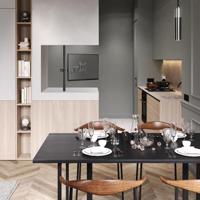 Maclean buis/post monitorsteun 28-60mm, dubbele vouwarm, 17-32'', max. 8kg, MC-984 - thumbnail