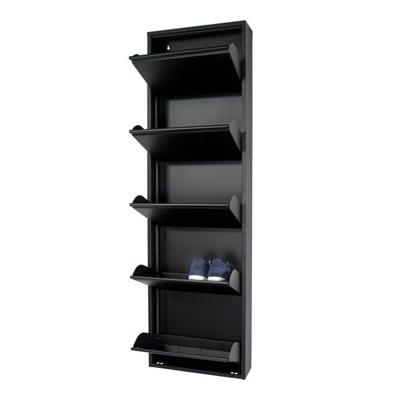 Schoenenkast Bobbie 5 laden zwart (10 paar schoenen)