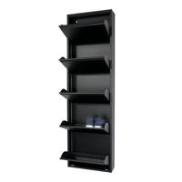 Schoenenkast Bobbie 5 laden zwart (10 paar schoenen) - thumbnail