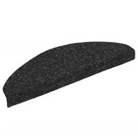 VidaXL Trapmatten zelfklevend 10 stuks 65x21x4 cm zwart halfrond groot - thumbnail