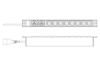 Digitus DN-95427 energiedistributie 10 AC-uitgang(en) 1U