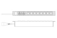 Digitus DN-95427 energiedistributie 10 AC-uitgang(en) 1U - thumbnail