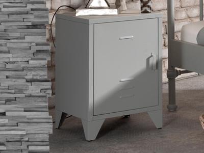 Nachtkastje BRONNA 1 deur mat grijs Nachtkastje BRONNA 1 deur mat grijs