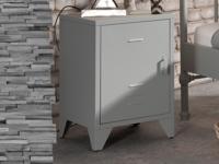 Nachtkastje BRONNA 1 deur mat grijs - thumbnail