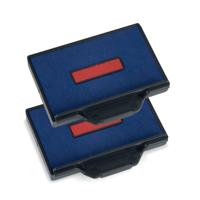 Stempelkussen trodat professional 6562 blauw rood - thumbnail