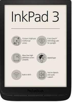 Pocketbook InkPad 3 e-book reader Touchscreen 8 GB Wi-Fi Zwart Pocketbook InkPad 3 e-book reader Touchscreen 8 GB Wi-Fi Zwart