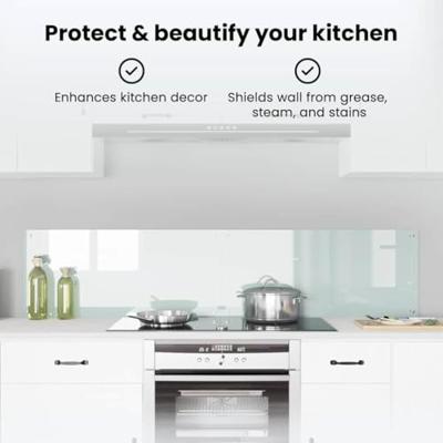 VidaXL Keuken achterwand 2 pcs wit 90 x 40 cm gehard glas