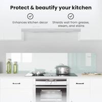 VidaXL Keuken achterwand 2 pcs wit 90 x 40 cm gehard glas - thumbnail