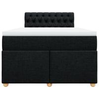 Boxspring met matras stof zwart 120x200 cm - thumbnail
