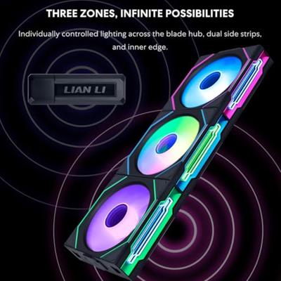 Lian Li UNI FAN SL-INF PC-ventilator Zwart (b x h x d) 120 x 28 x 122 mm - thumbnail