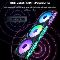 Lian Li UNI FAN SL-INF 120 Wireless , 3-pack, Black, ARGB PWM - thumbnail