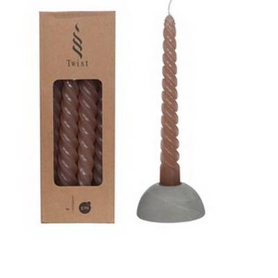 Twisted Candles Set 4 st. Taupe Buitengewoon de Boet - Buitengewoon de boet Twisted Candles Set 4 st. Taupe Buitengewoon de Boet - Buitengewoon de boet