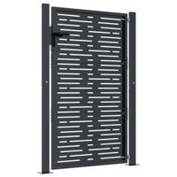 Poort 105x130 cm met vierkant staal antracietkleurig - thumbnail