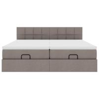 Ottoman bed met matrassen 180x200cm stof taupe - thumbnail