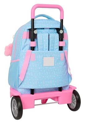 Schoolrugzak met Wielen BlackFit8 Smile Blauw Roze 33 x 45 x 22 cm