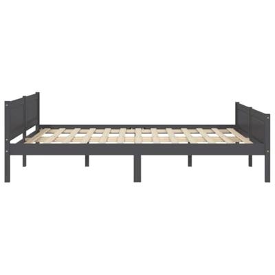 Bedframe massief grenenhout grijs 160x200 cm Bedframe massief grenenhout grijs 160x200 cm