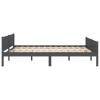 Bedframe massief grenenhout grijs 160x200 cm - thumbnail