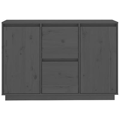 Dressoir 111x34x75 cm massief grenenhout grijs