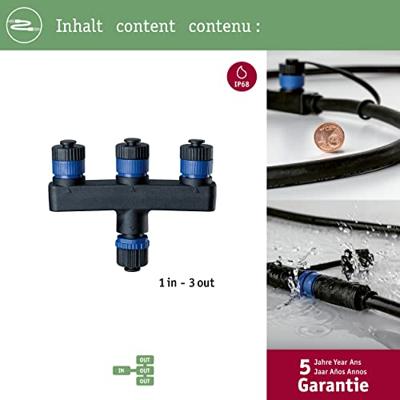 Paulmann 93929 93929 Verlichtingssysteem Plug&Shine 3-voudige verdeler Zwart