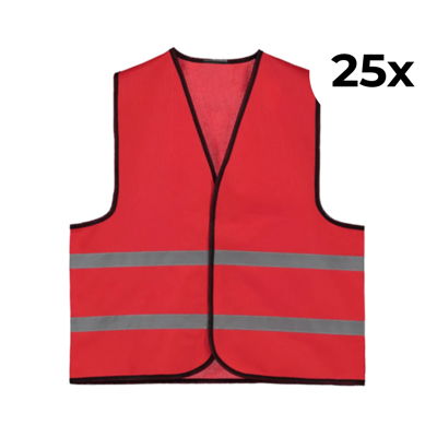 25-pack veiligheidshesje kinderen rood - 25-pack veiligheidshesje kinderen rood 25-pack veiligheidshesje kinderen rood - 25-pack veiligheidshesje kinderen rood