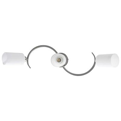 Plafondlamp met keramieke cilindervormige kappen 3xE14 wit - thumbnail