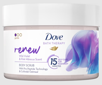 Dove Bath Therapy Renew Bodyscrub Wild Violet & Pink Hibiscus - thumbnail