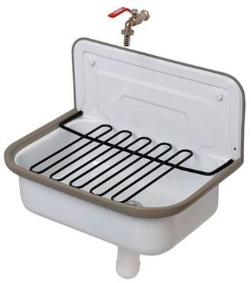 Plieger Uitstortgootsteen Basic Met Emmerrooster Sifon & Kraan