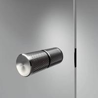 Sealskin Contour draaideur met zijwand 90x90 cm, 200 cm hoog, RVS, 6 mm helder veiligheidsglas CCD180906325100 - thumbnail