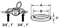 Cornat Pe-Dichting 3/4 Watermeter (2St) - TEC380304 - thumbnail