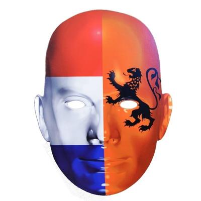 Mask-arade nederlandse vlag masker 28,5 cm | 24 stuks