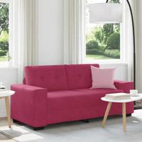 Loveseat Sofa Wijnrood 140 cm Fluweel - thumbnail