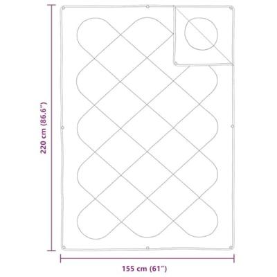 VidaXL 2-in-1 dekbed wit 155 x 220 cm polyester VidaXL 2-in-1 dekbed wit 155 x 220 cm polyester